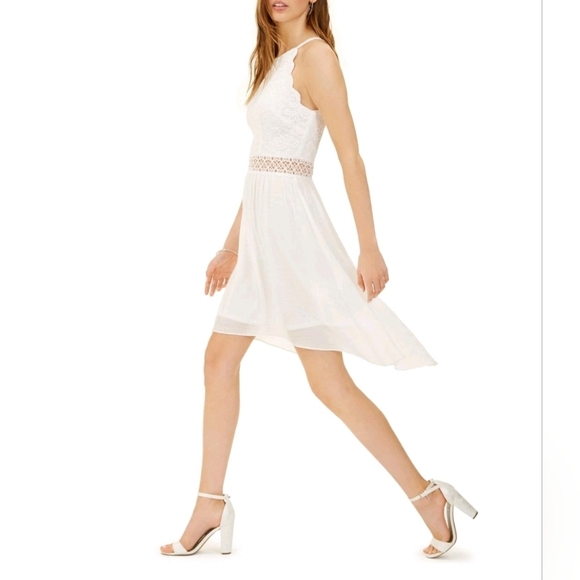 BCX Juniors Lace Hi-Low Fit & Flare Dress Size 3 - Picture 1 of 13